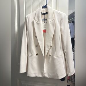 Zara white blazer